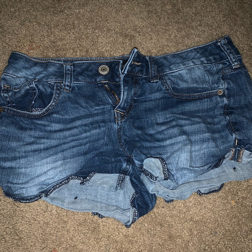 Express blue jean shorts